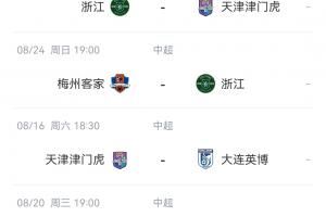 魔鬼赛程！改期后浙江9天3赛 津门虎8天内对阵英博、浙江、海港！