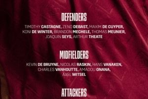 比利时10月大名单：德布劳内领衔，多库、特罗萨德、拉门斯在列